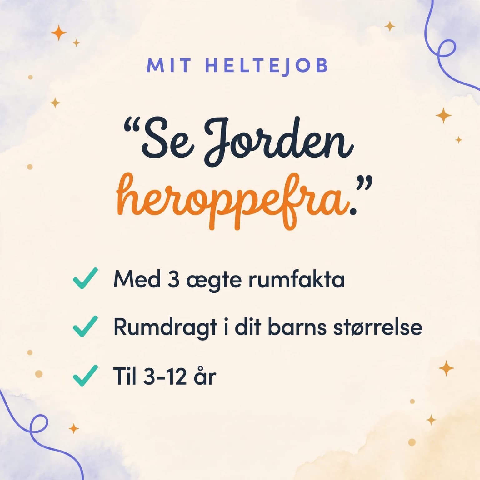 Min første rumrejse — produktkort