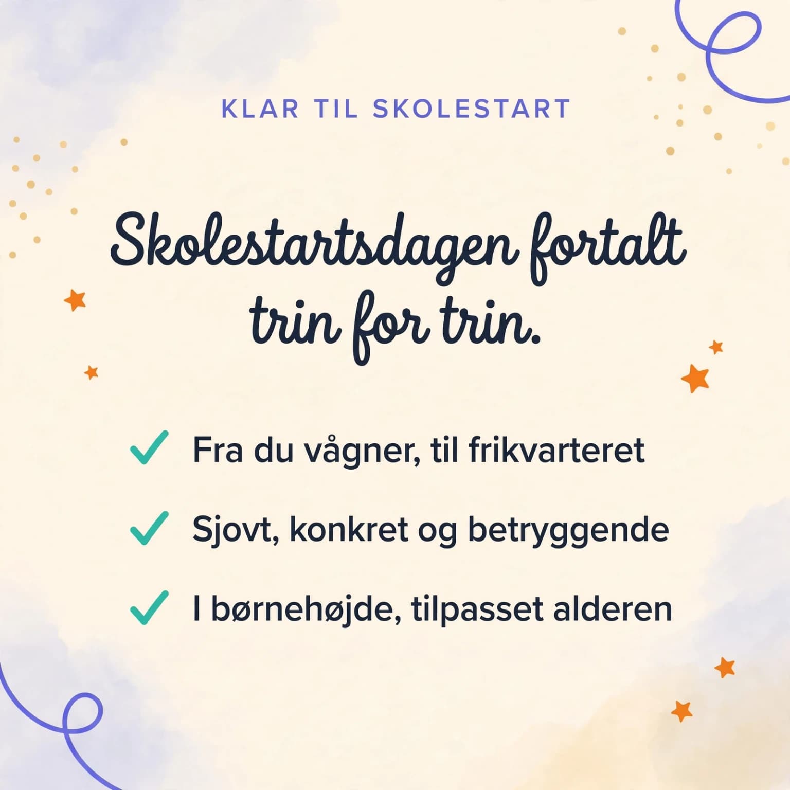 Min første skoledag — produktkort