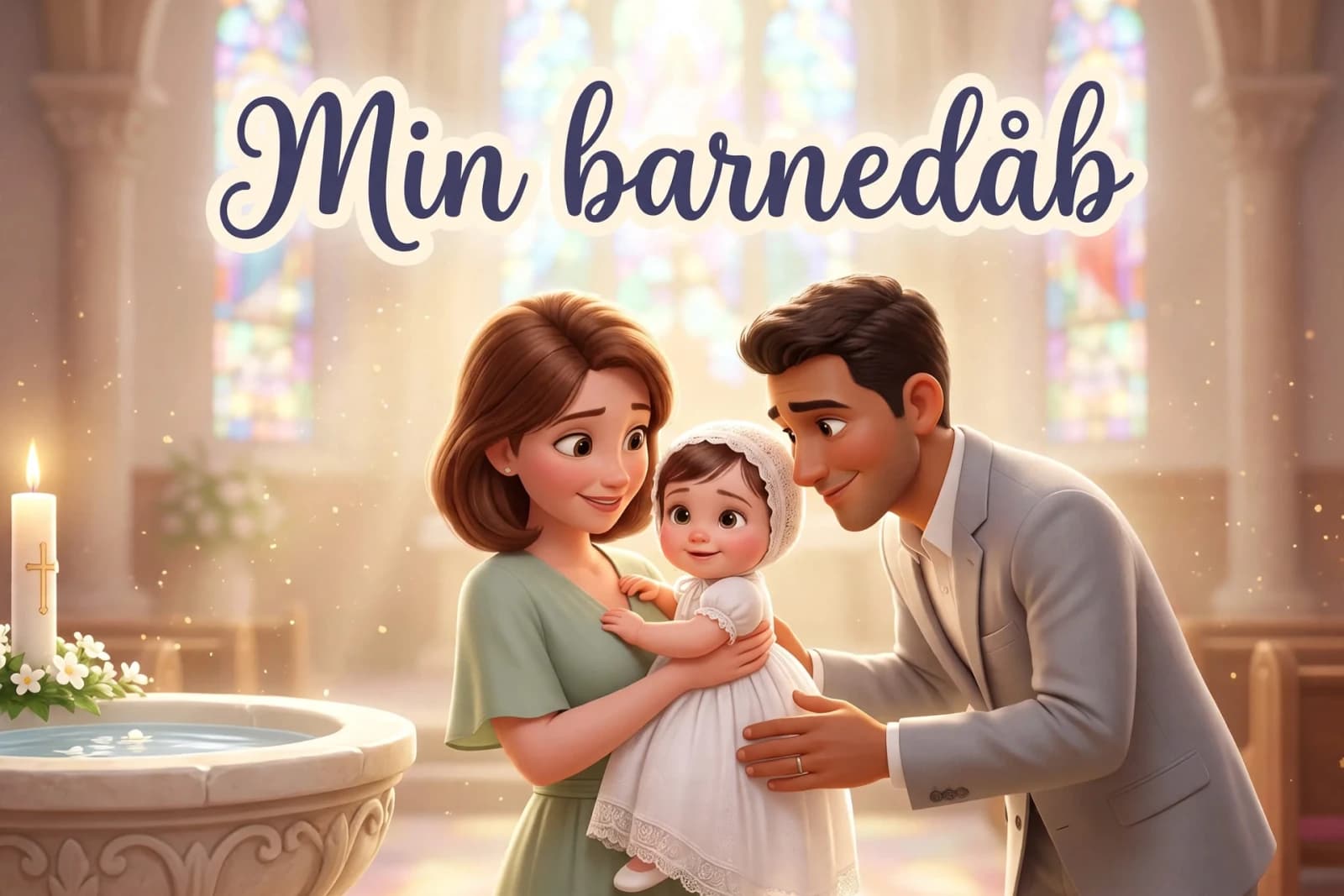 Forsiden af bogen «Min dåb», hardcover