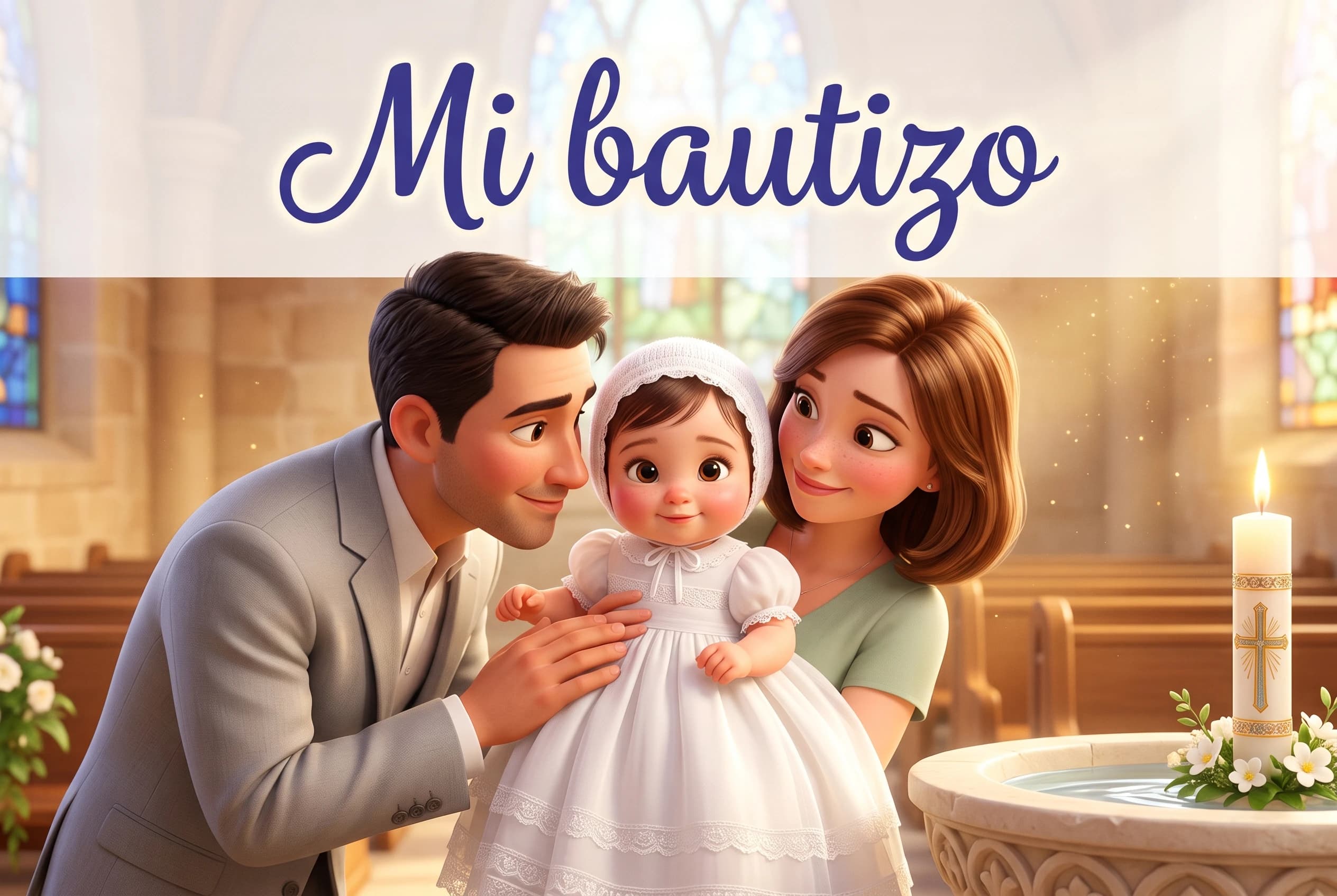 Portada del libro «Mi bautizo», tapa dura