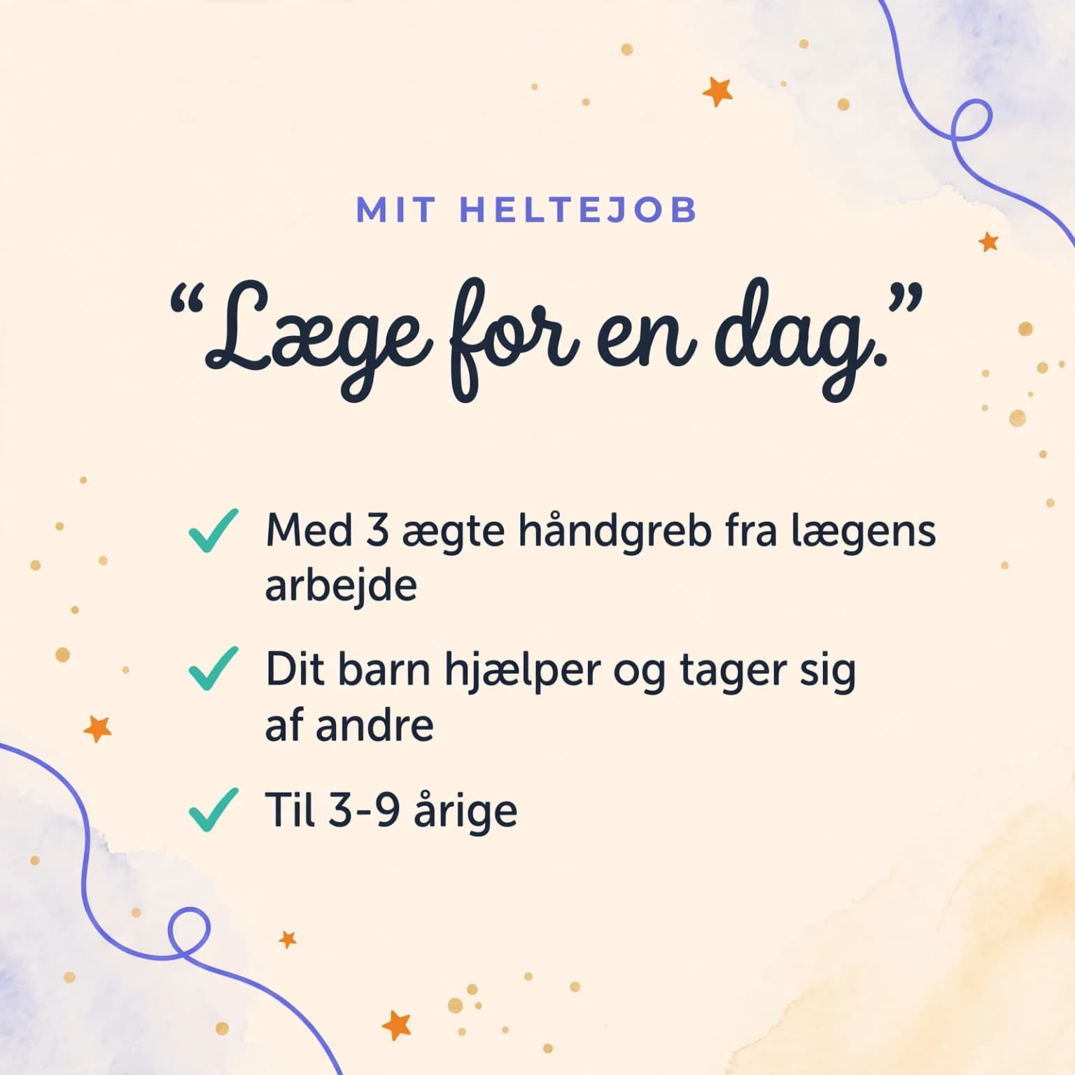 Læge for en dag — produktkort