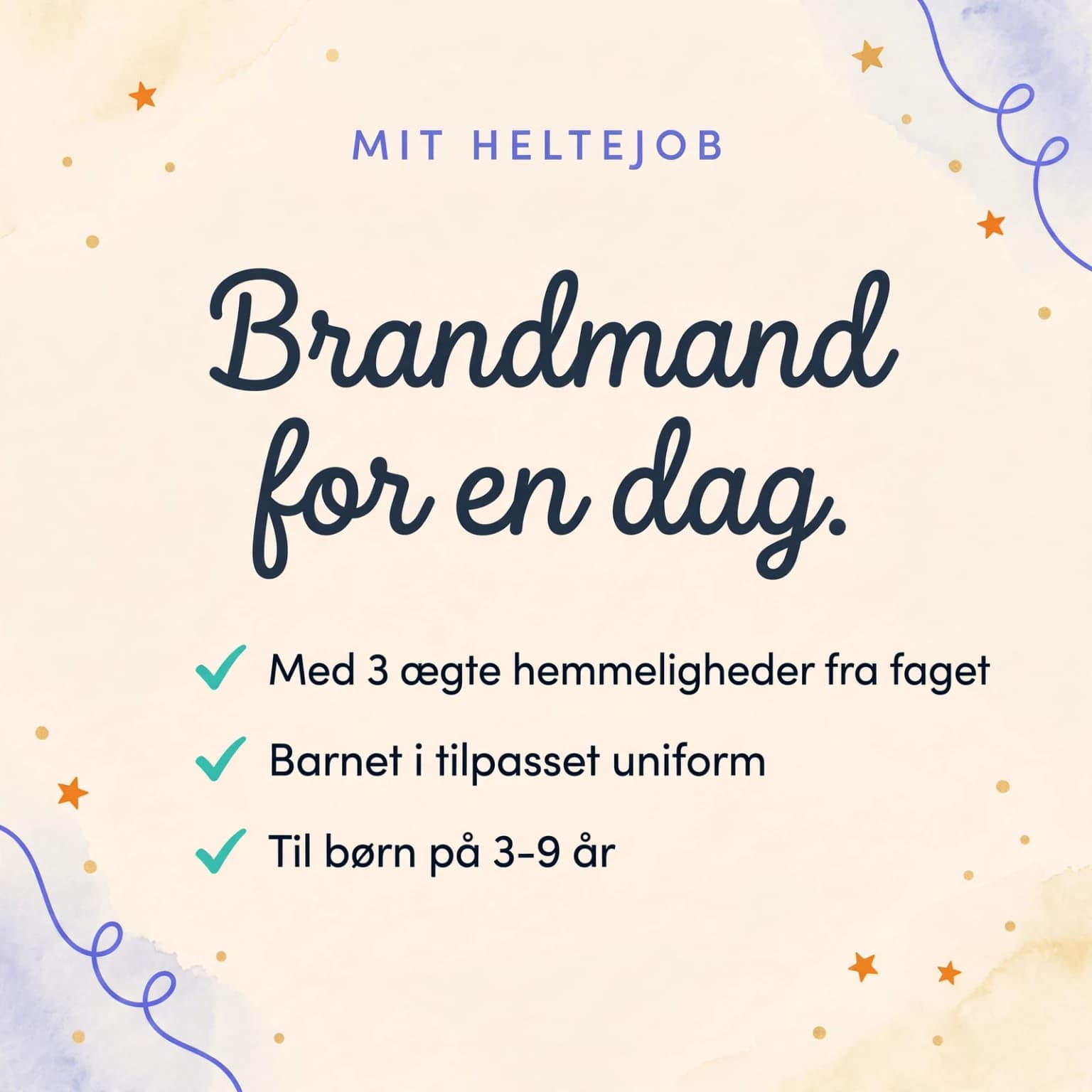Brandmand for en dag — produktkort