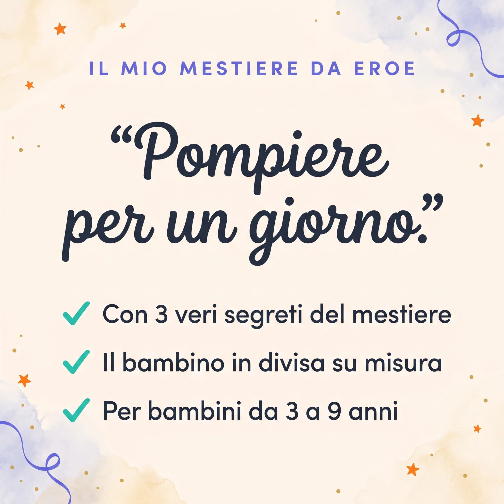 Pompiere per un giorno — scheda prodotto