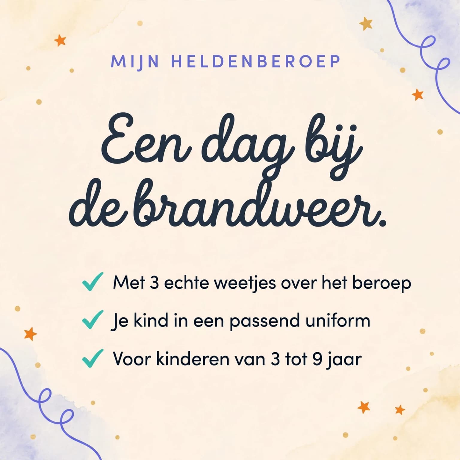 Brandweerman voor één dag — productkaart