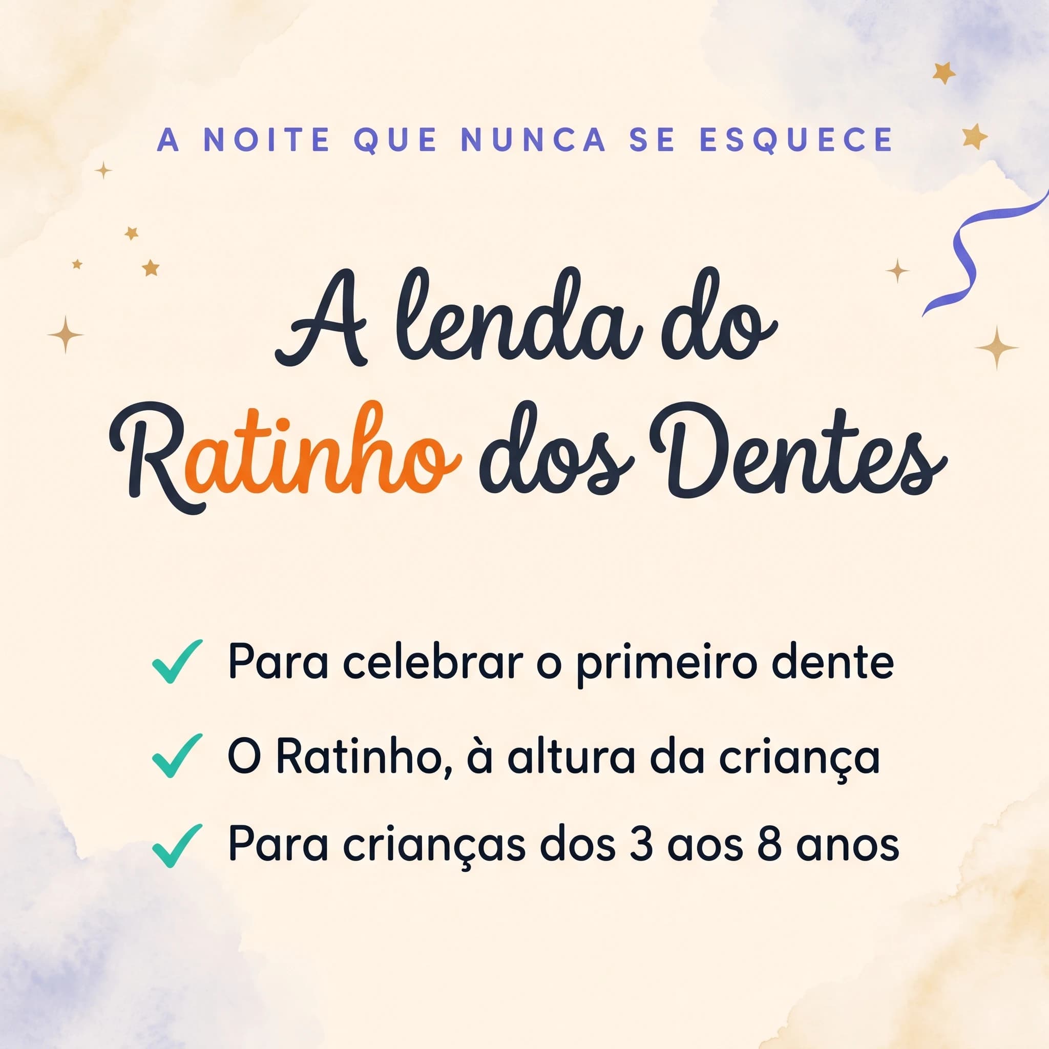 A noite do meu primeiro dente — cartão de produto
