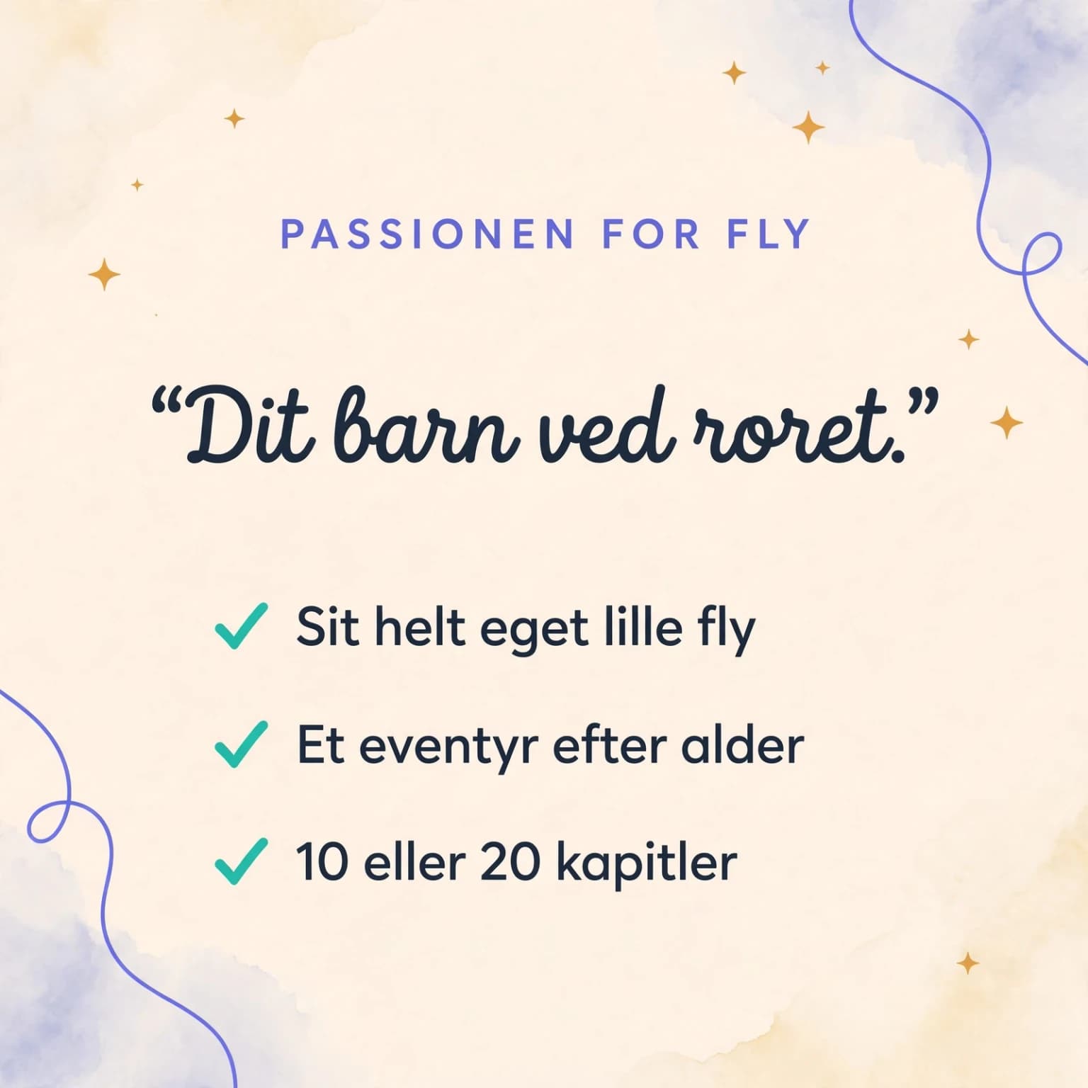Mit lille fly — produktkort