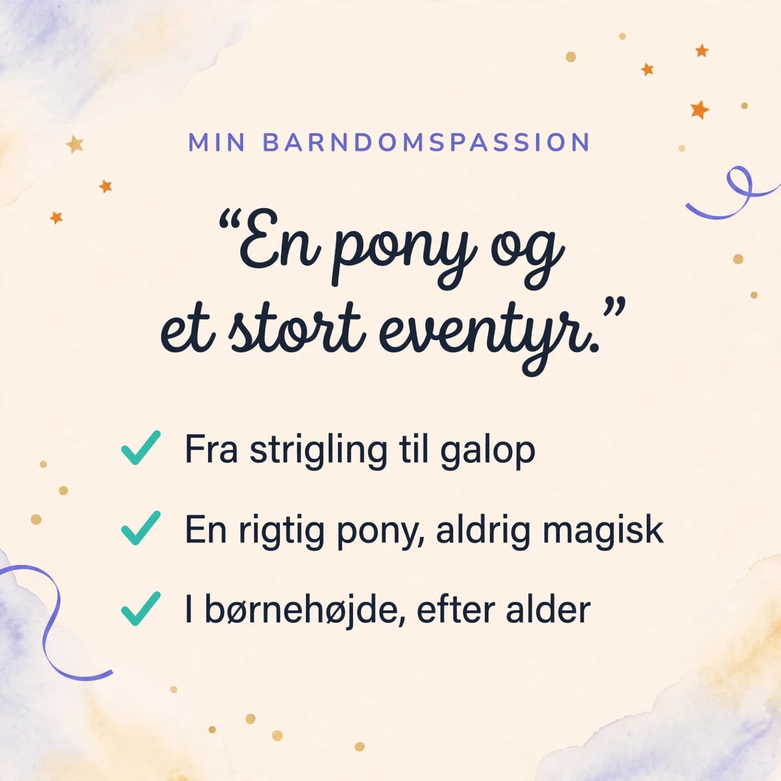 Min pony og mig — produktkort