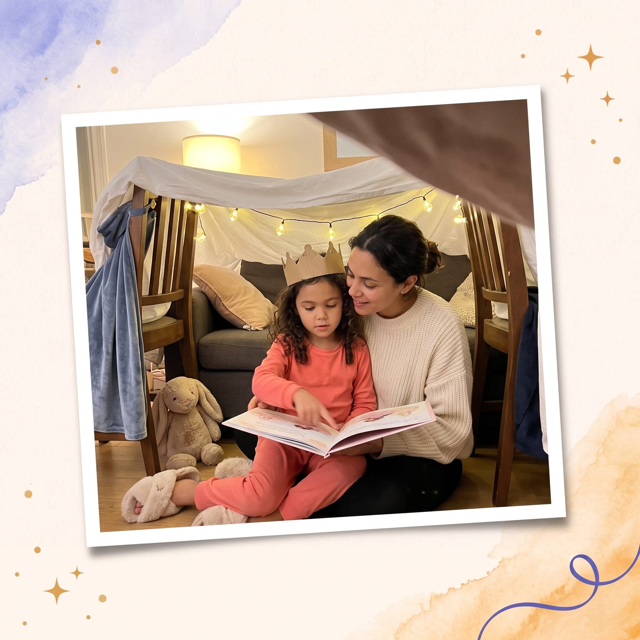 Piccola principessa — momento di lettura in famiglia