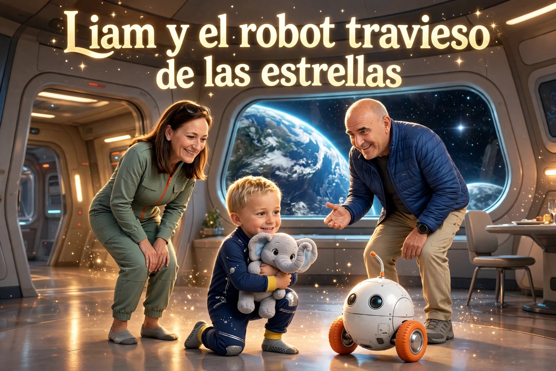 Liam y el robot travieso de las estrellas